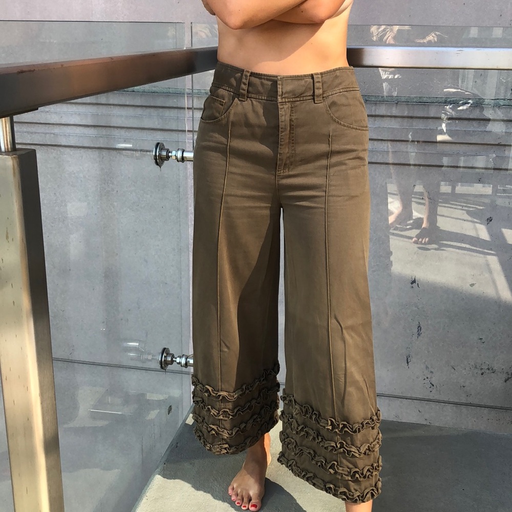 Cinq a Sept Army Green Culottes